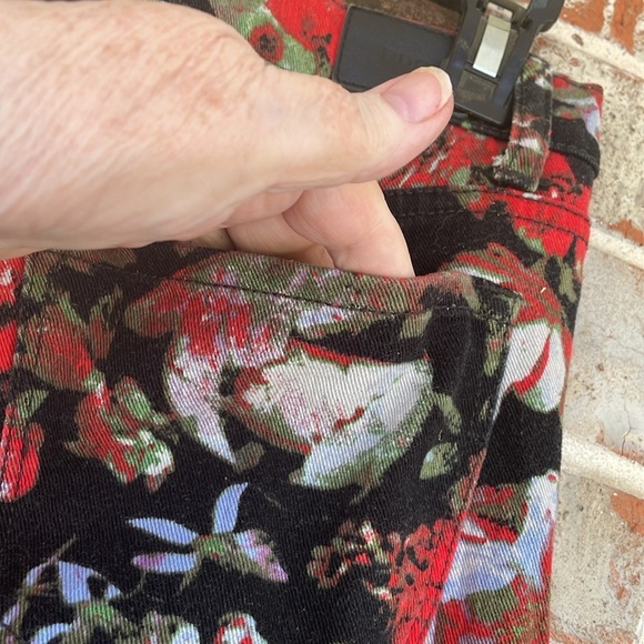 BDG Jeans Womens Ankle Mid Rise Twig Floral Stretch Denim Jeans - Picture 9 of 11